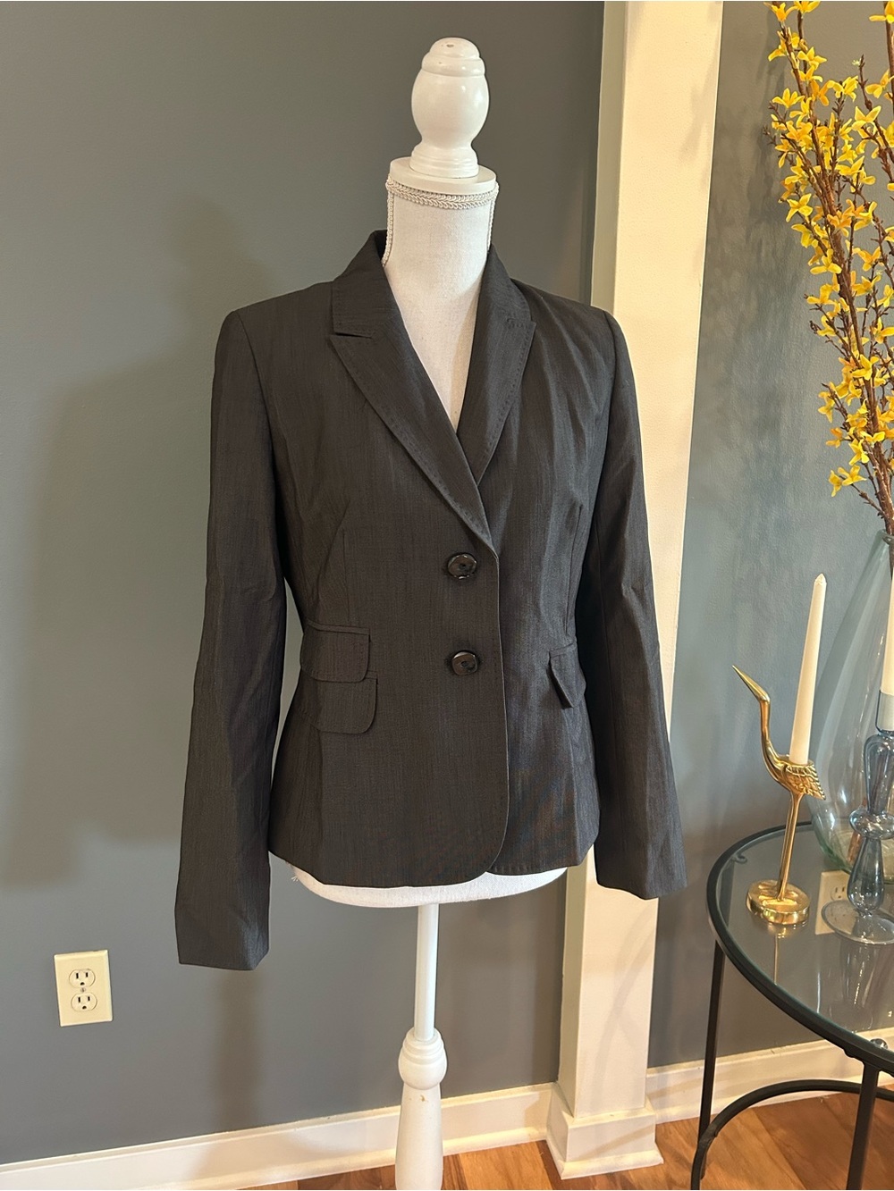 Nine West Classic Women's Charcoal Tailored Blazer~Size 6